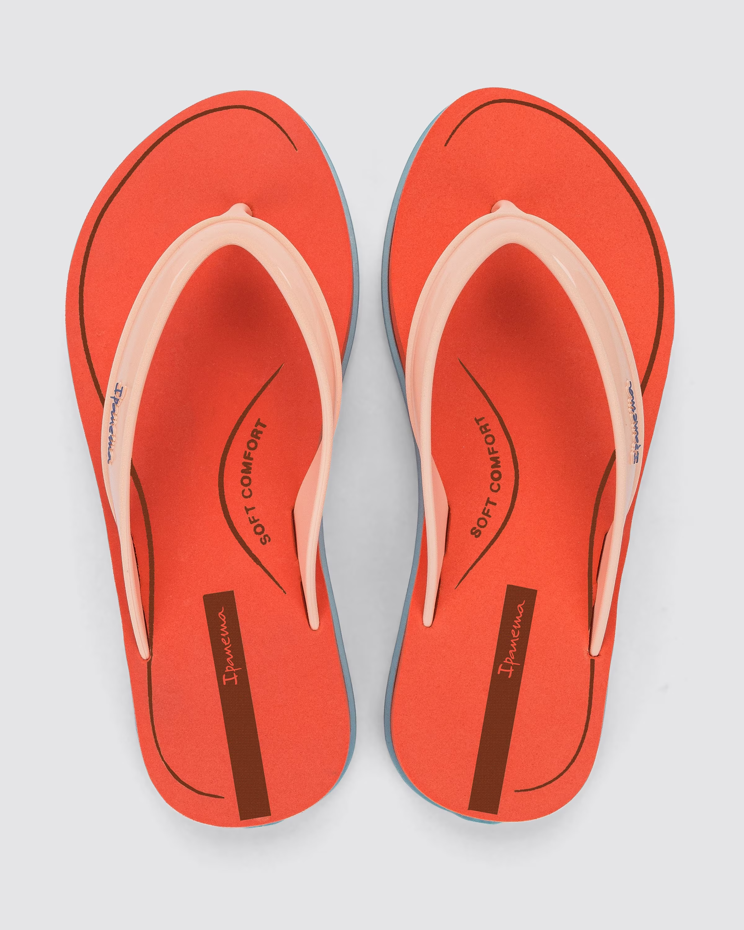Chinelo de Dedo Laranja Rio UP Comfy Ipanema