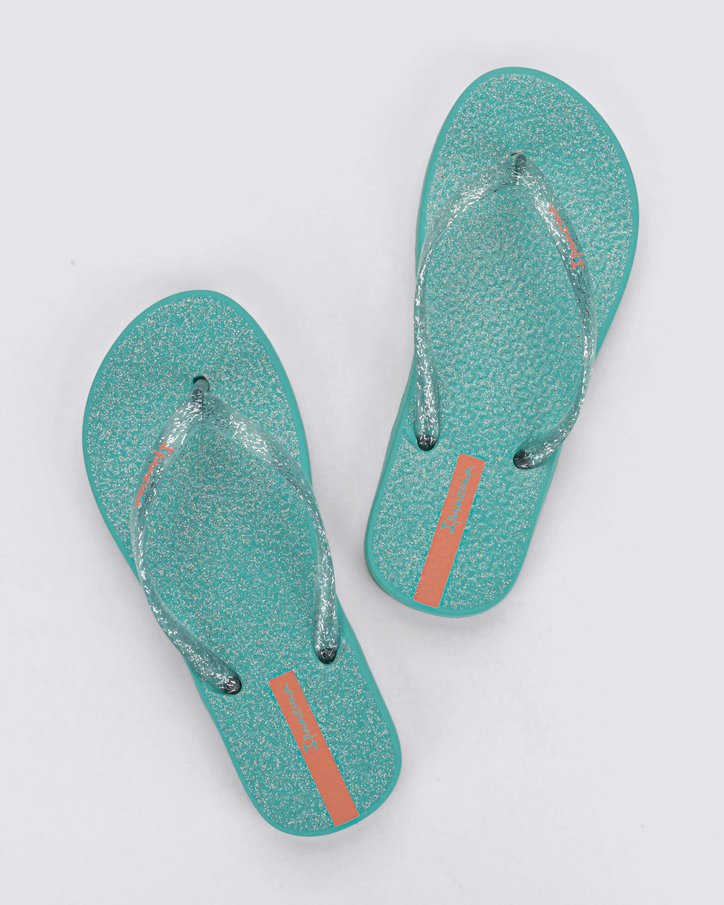 Chinelo de Dedo Infantil Verde Glitter Ipanema