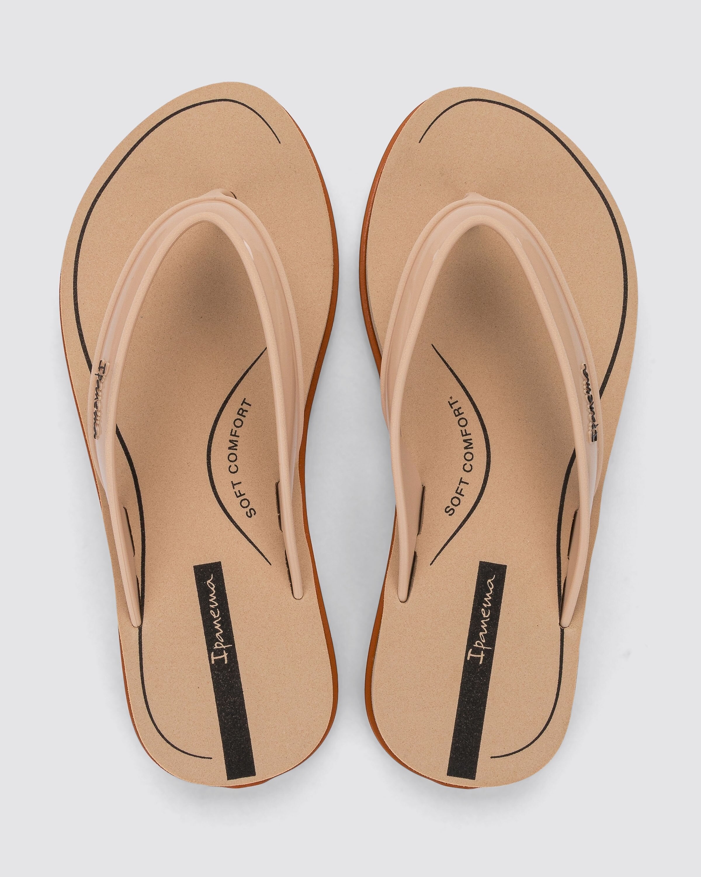 Chinelo de Dedo Bege Rio UP Comfy Ipanema