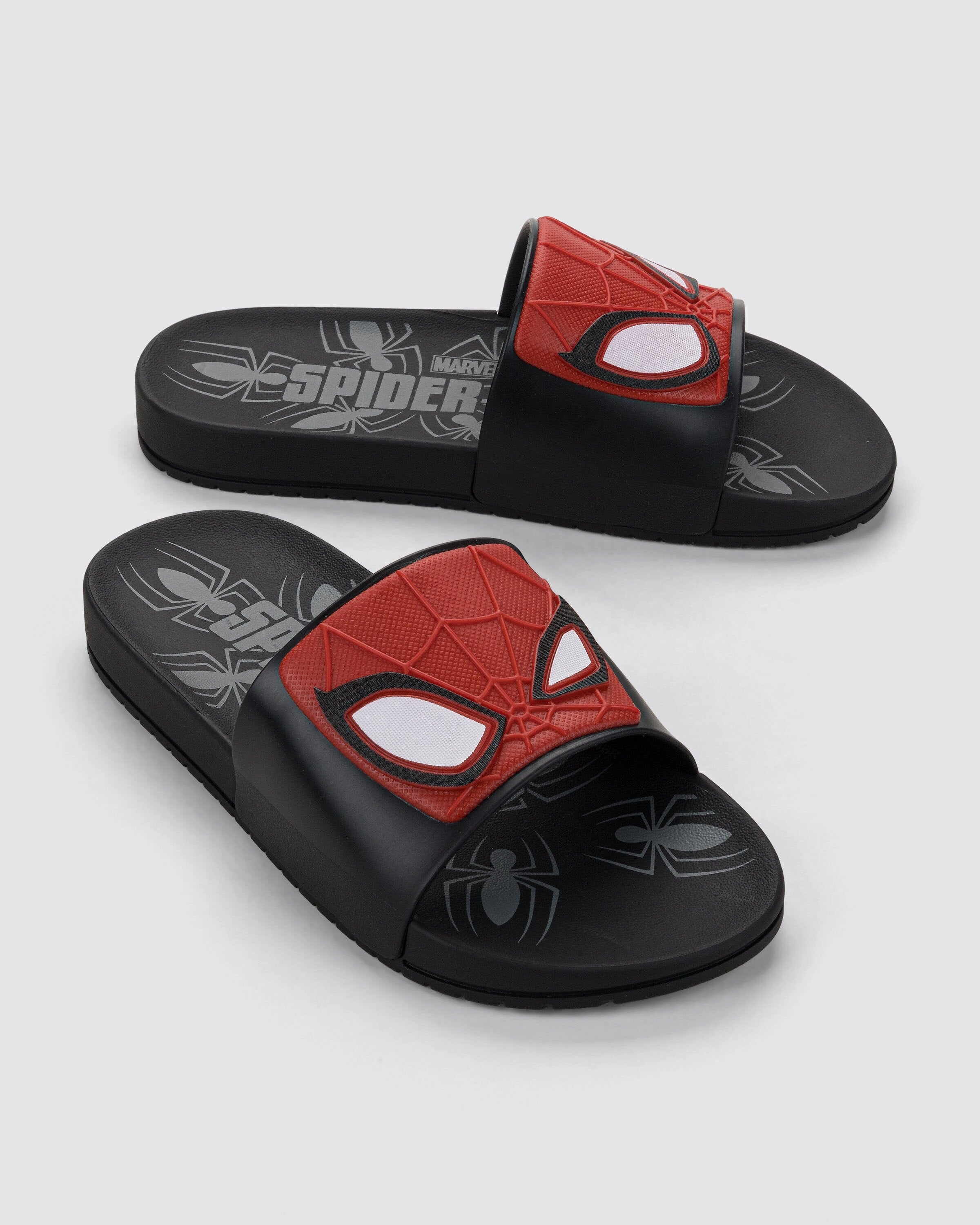 Chinelo Slide Infantil Preto Homem Aranha View Grendene Kids