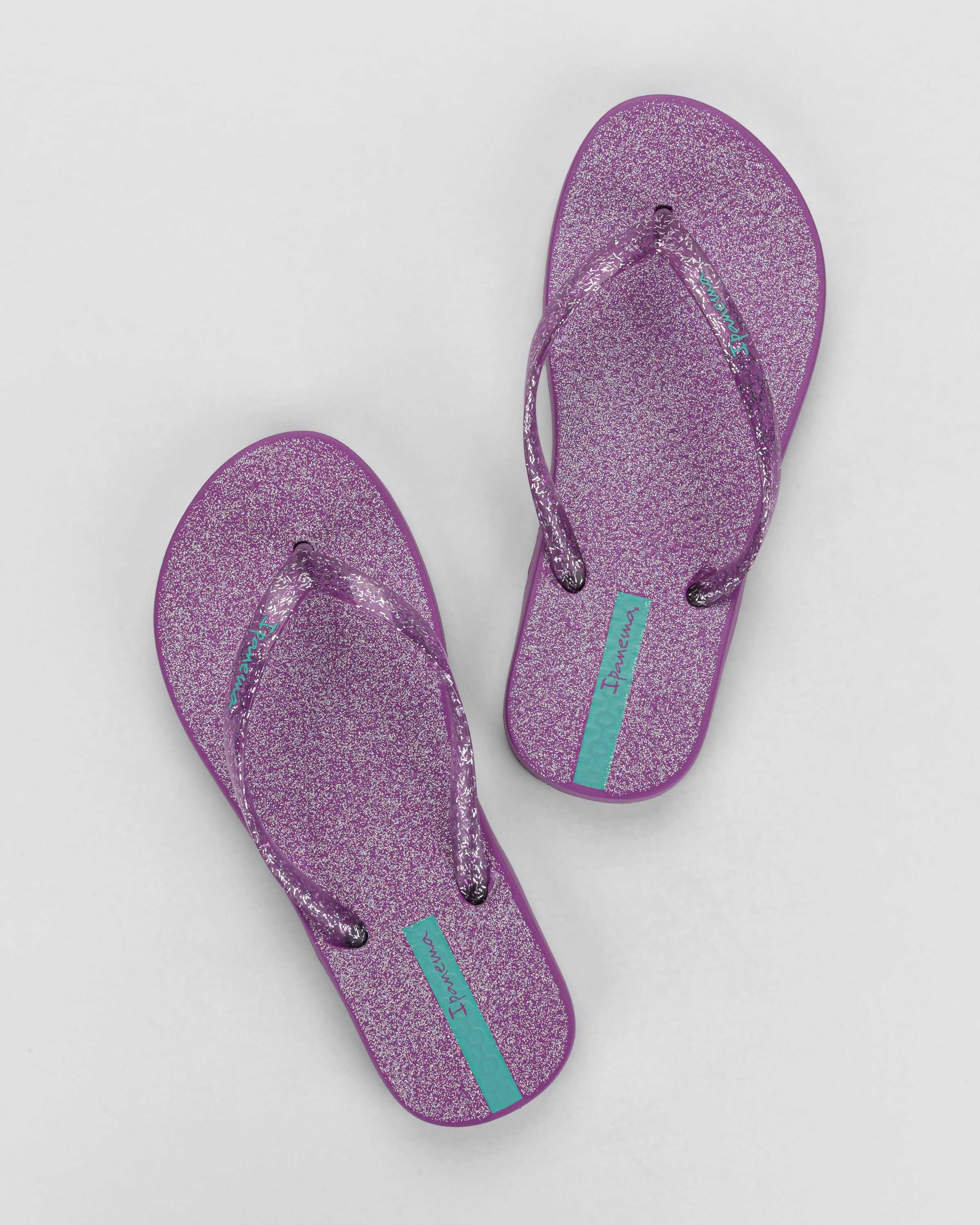 Chinelo de Dedo Infantil Lilás Glitter Ipanema