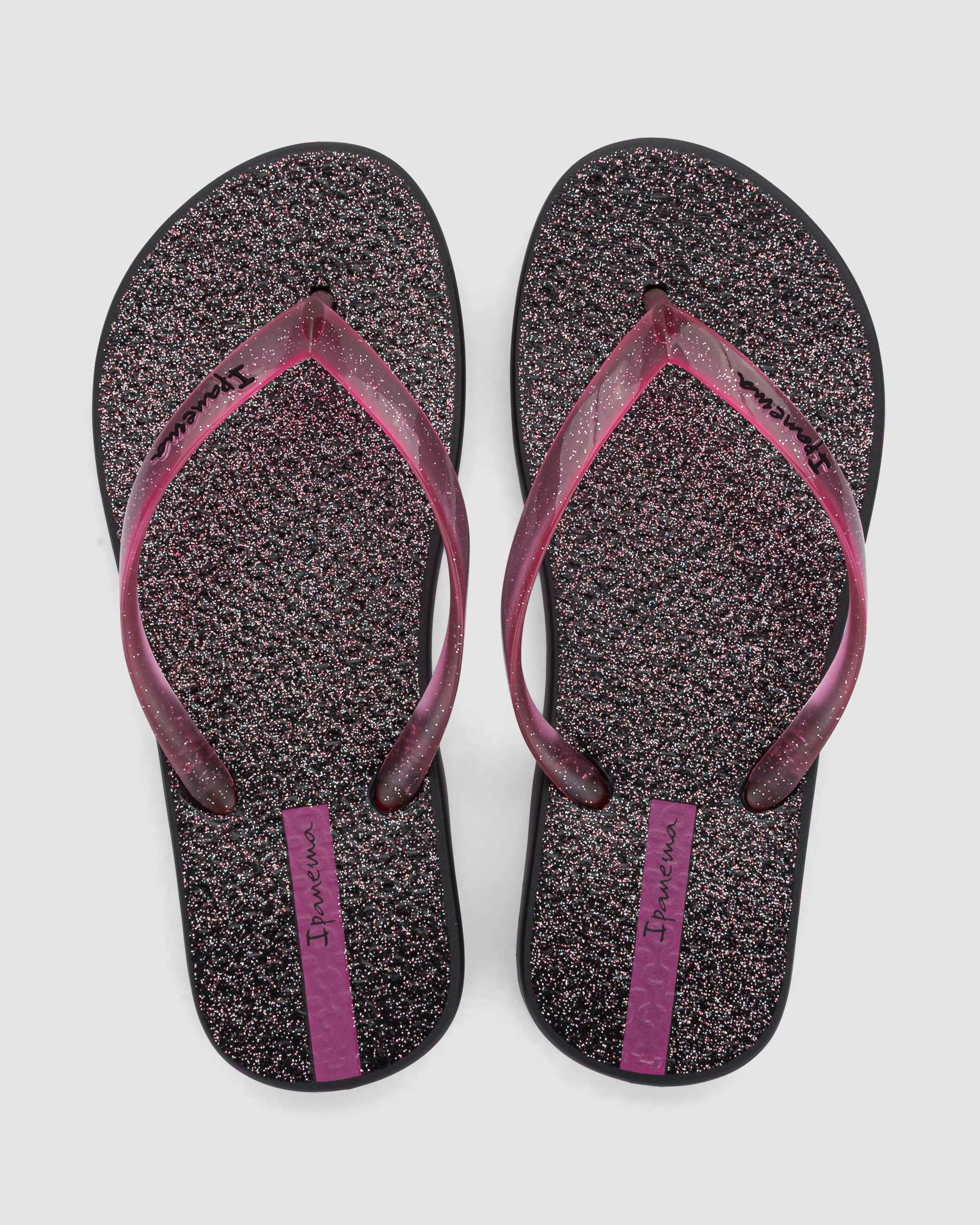 Chinelo de Dedo Infantil Preto Glitter Ipanema