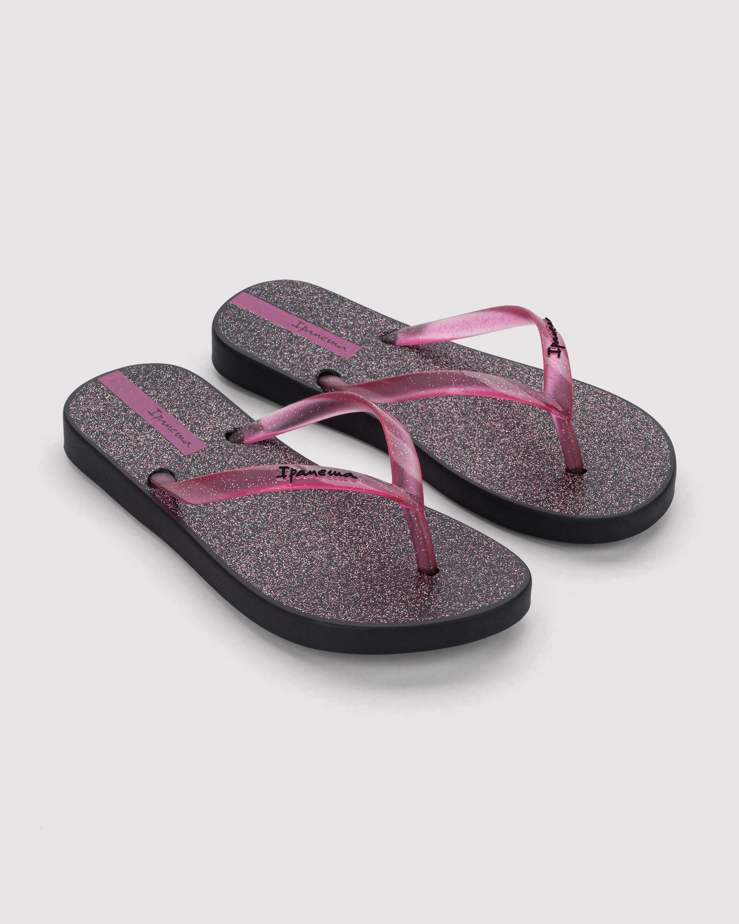 Chinelo de Dedo Infantil Preto Glitter Ipanema