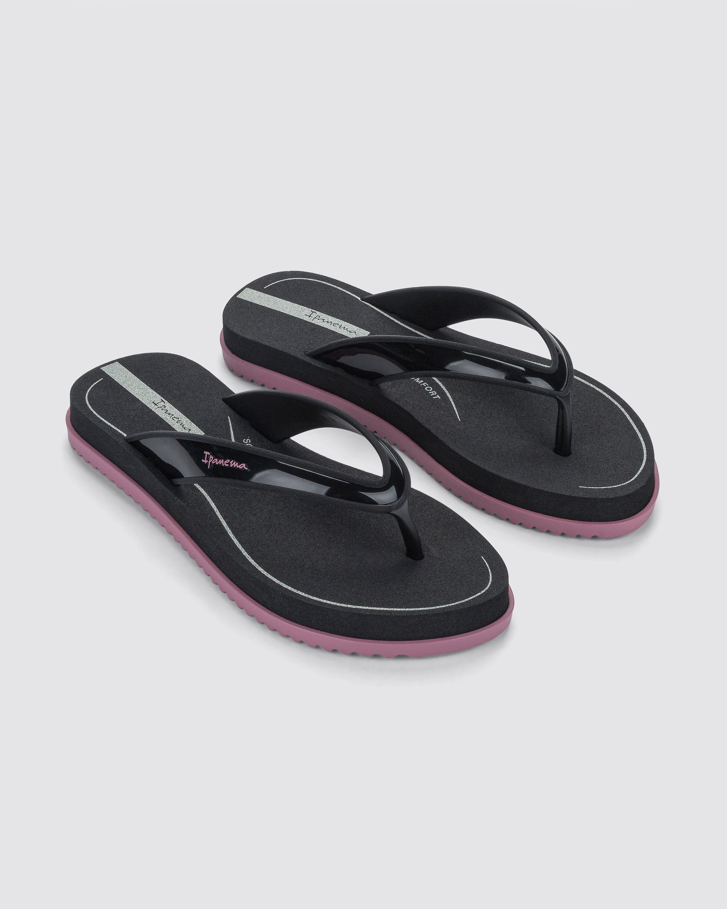 Chinelo de Dedo Preta Rio UP Comfy Ipanema