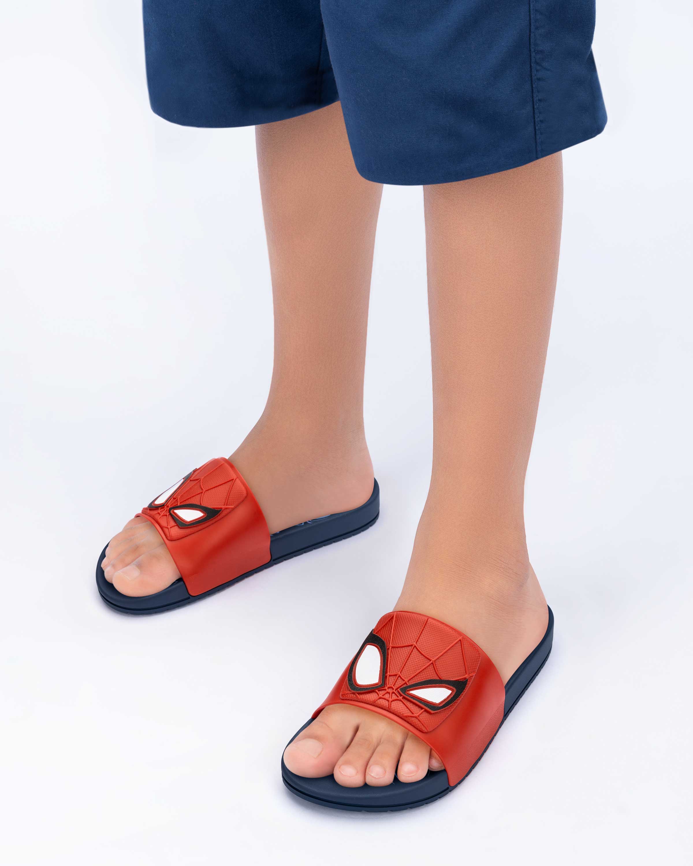 Chinelo Slide Infantil Azul Homem Aranha View Grendene Kids