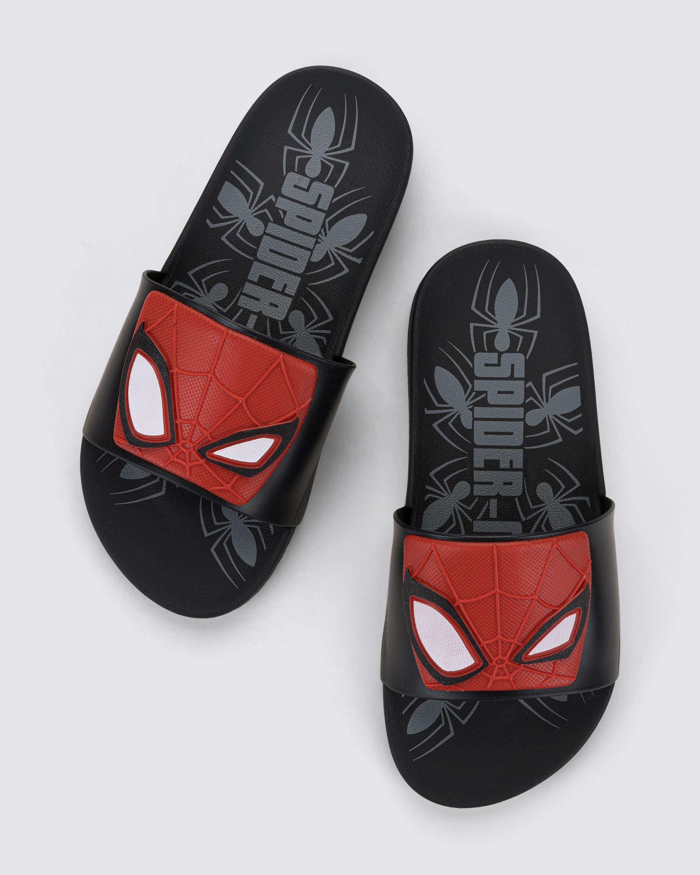 Chinelo Slide Infantil Preto Homem Aranha View Grendene Kids